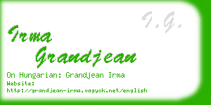 irma grandjean business card